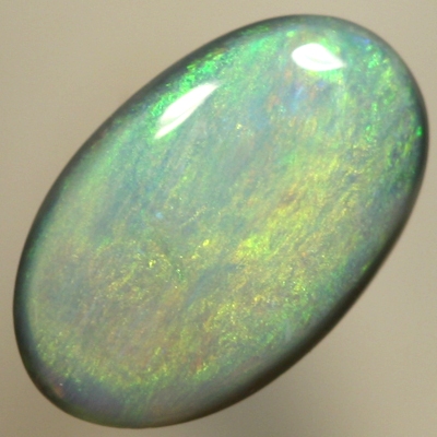 SOLID SEMI BLACK OPAL Even play of colour, orange and green over blue